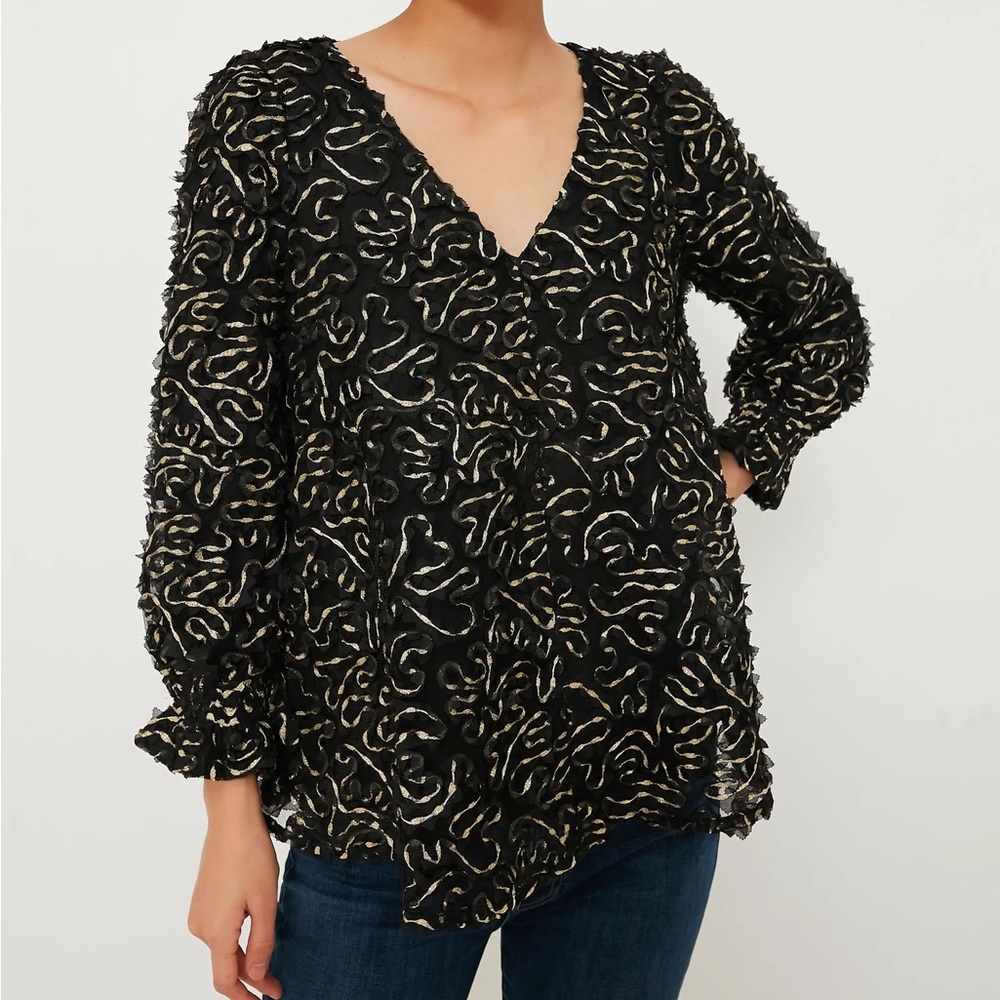 Tuckernuck Nightly Organza Blouse New without tags Size Large